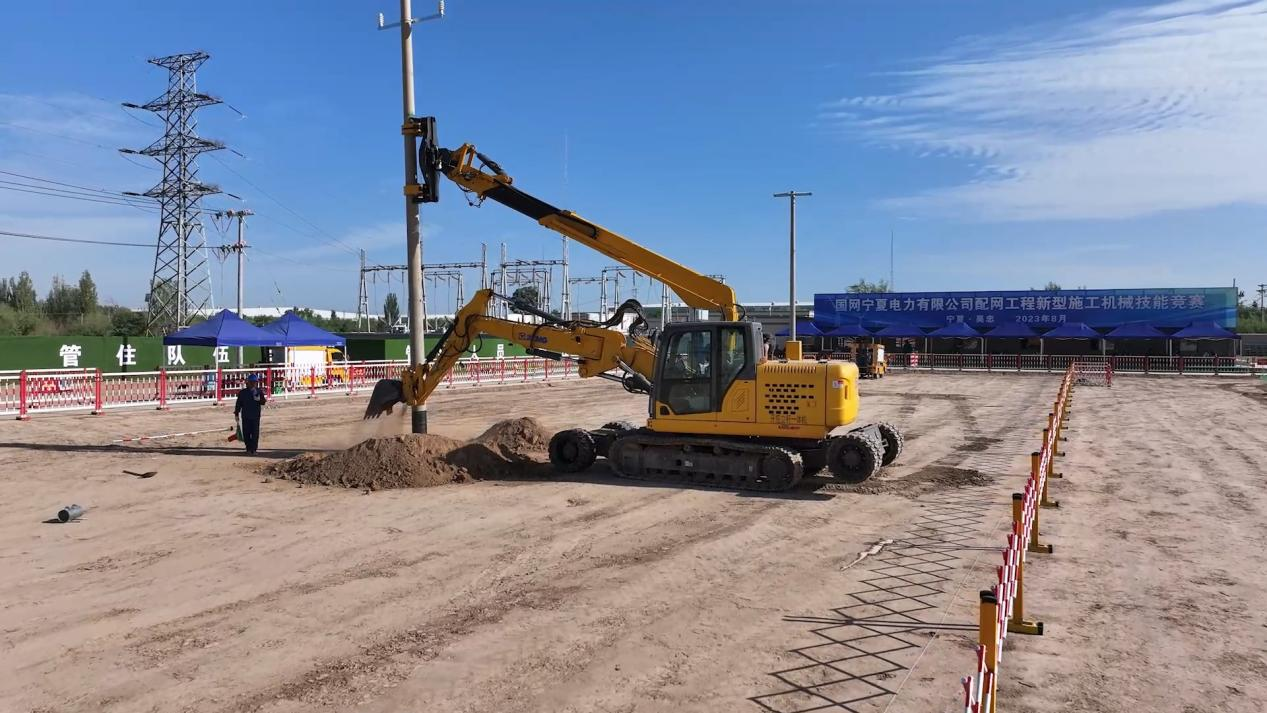 pp电子开挖立杆一体机在宁夏应用的精彩体现