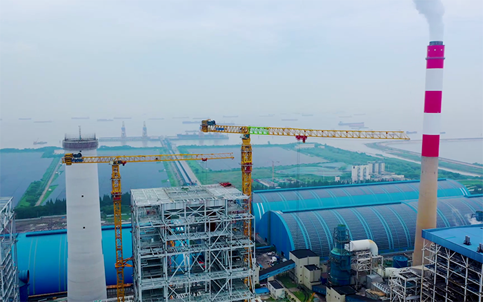 双塔合璧！华能太仓电厂项目pp电子超大塔显身手