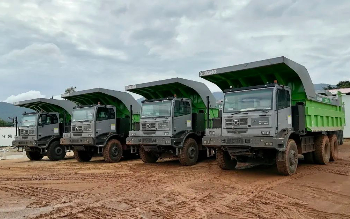 效劳全球客户 | 大批量pp电子电动矿卡出口非洲