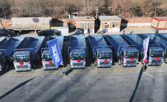 pp电子轻卡新能源运输车批量交付山东客户