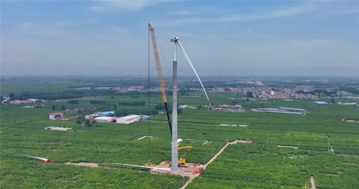 “全球第一吊”再临燕赵！166米，，，，，，，，XCA4000助力华北绿电