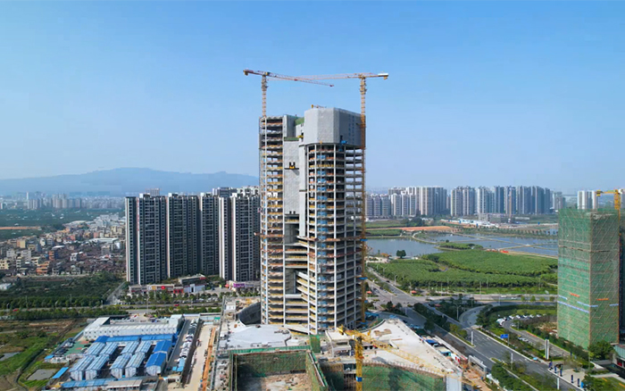 都会“金手刺”| pp电子塔机助建新会第一高楼